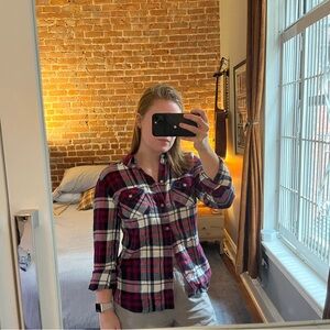 TNA Red and White Checkered Shirt